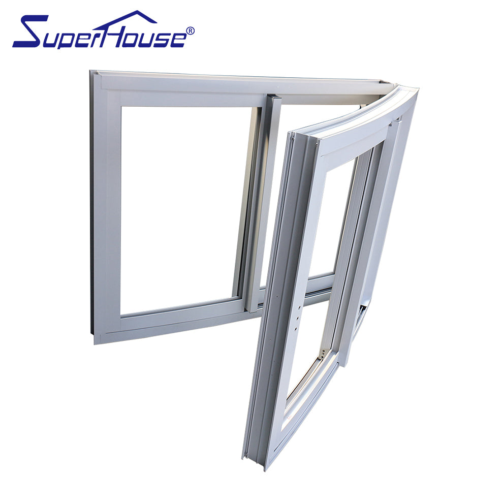 Superhouse AS2047 standard fire rated glass aluminium sliding window with fixed louvre