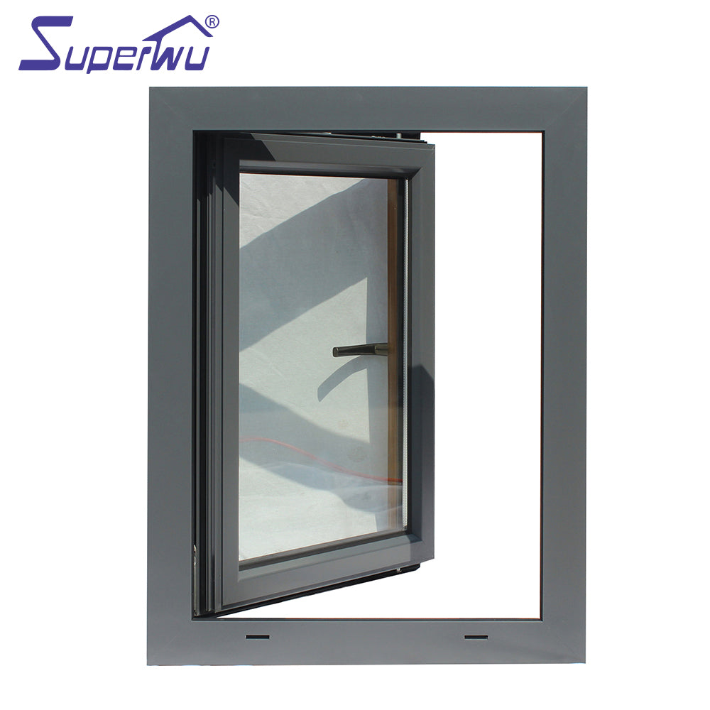 Superwu Special performance aluminum wood composite glazed tilt and turn window for high grade passive house