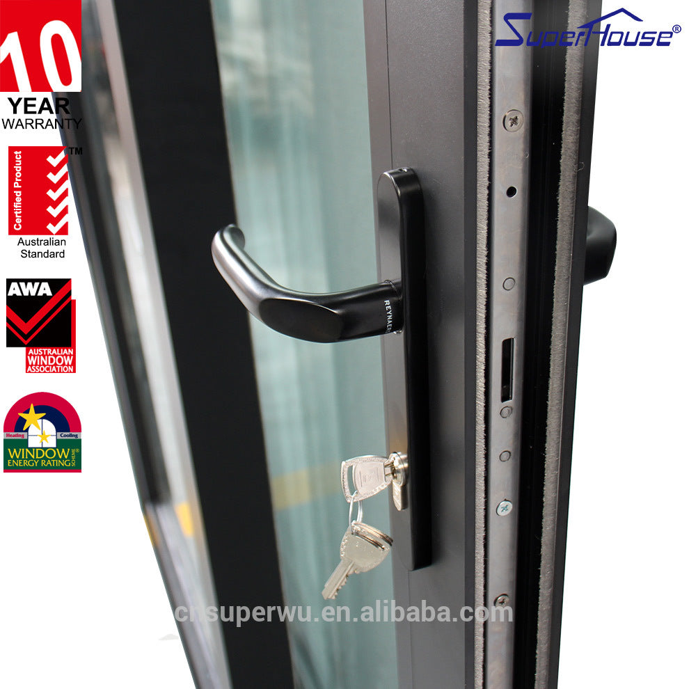 Superwu NFRC windows exterior door bulletproof glass balcony sliding door with 10 years warranty