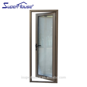 Suerhouse 2015 new economic frameless casement aluminium door office entrance glass door