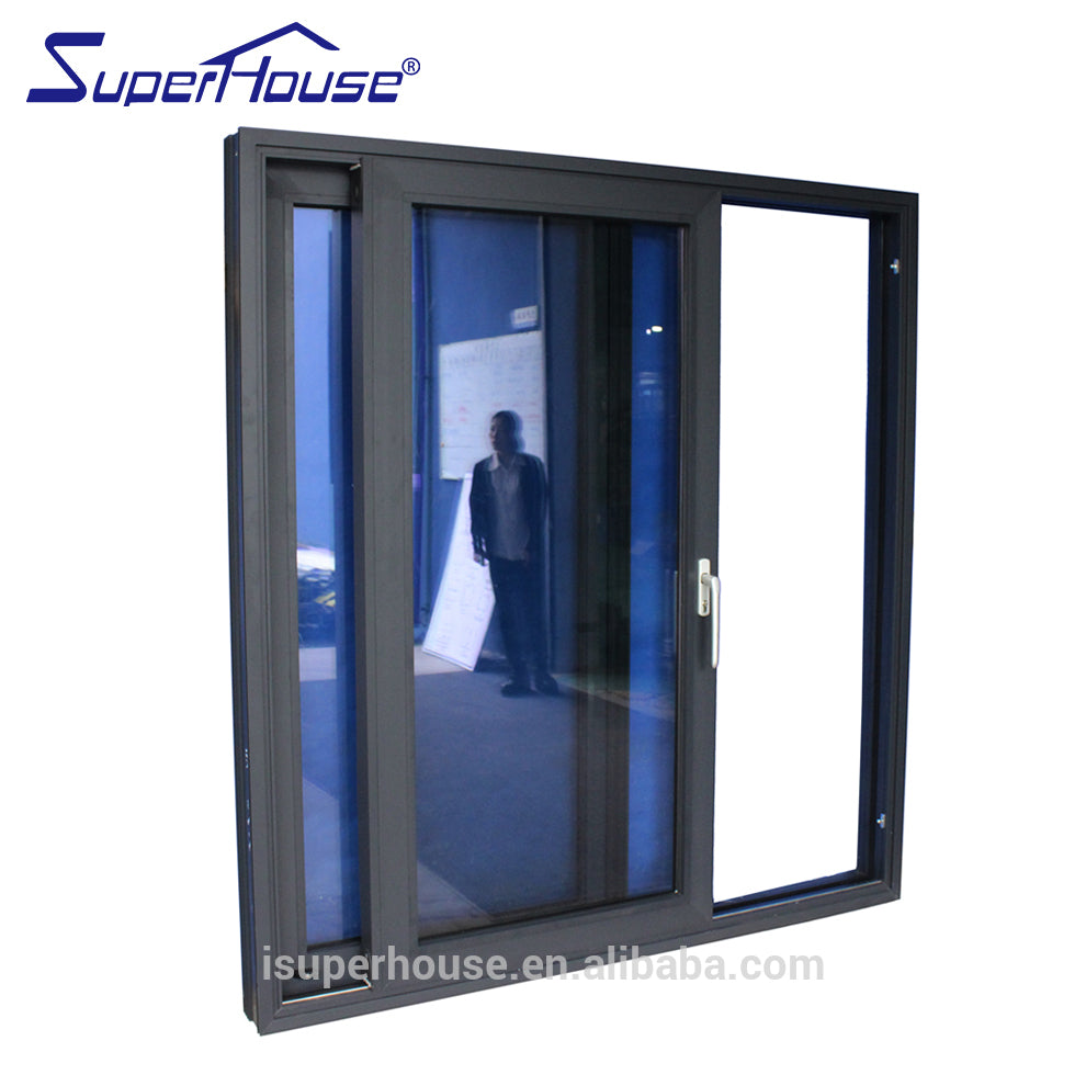 Suerhouse Australia standard AS2047 aluminum frame large frosted modern glass saloon sliding door