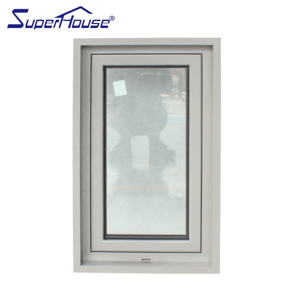 Superhouse EU market most popular Passive House system aluminum tilt turn window with tinted glass