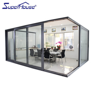 Superhouse Caribbean zone use hurricane proof modern sliding glass doors