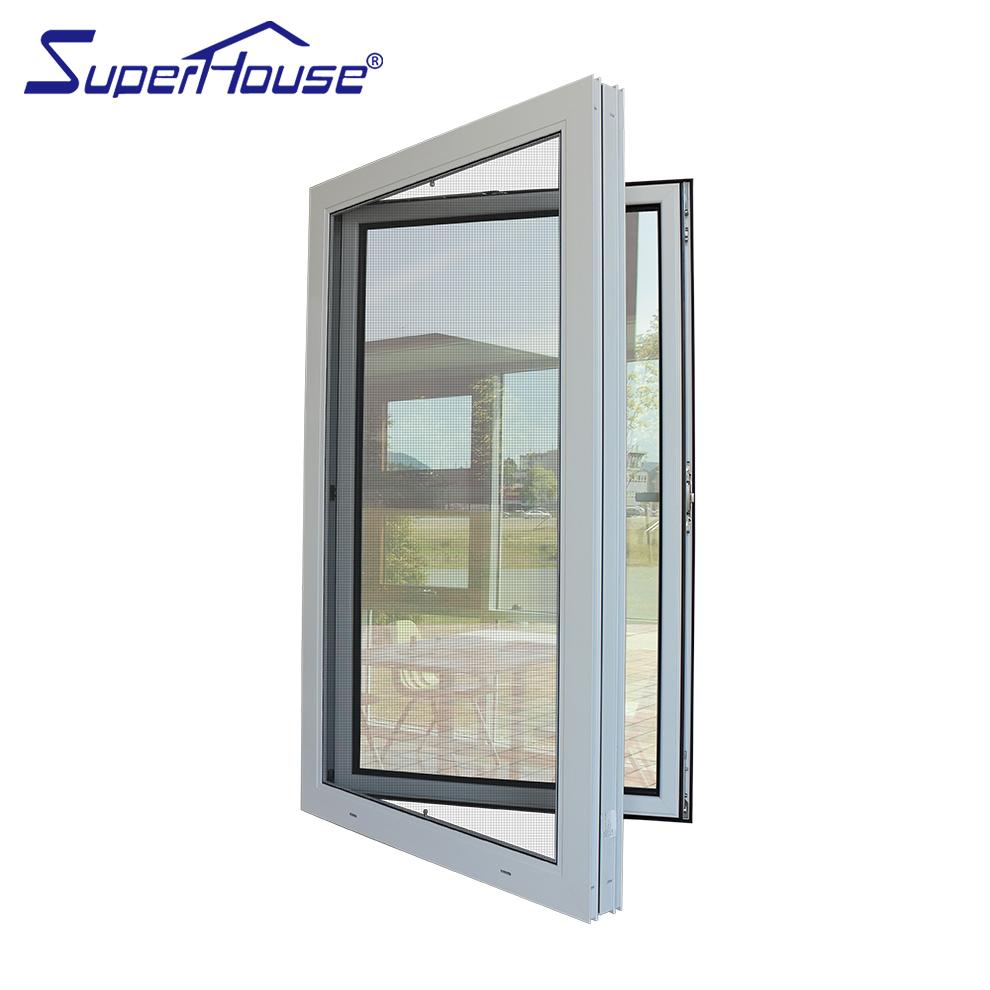 Superhouse UAS Miami DADE standard aluminium tilt and turn window with mosquito screen