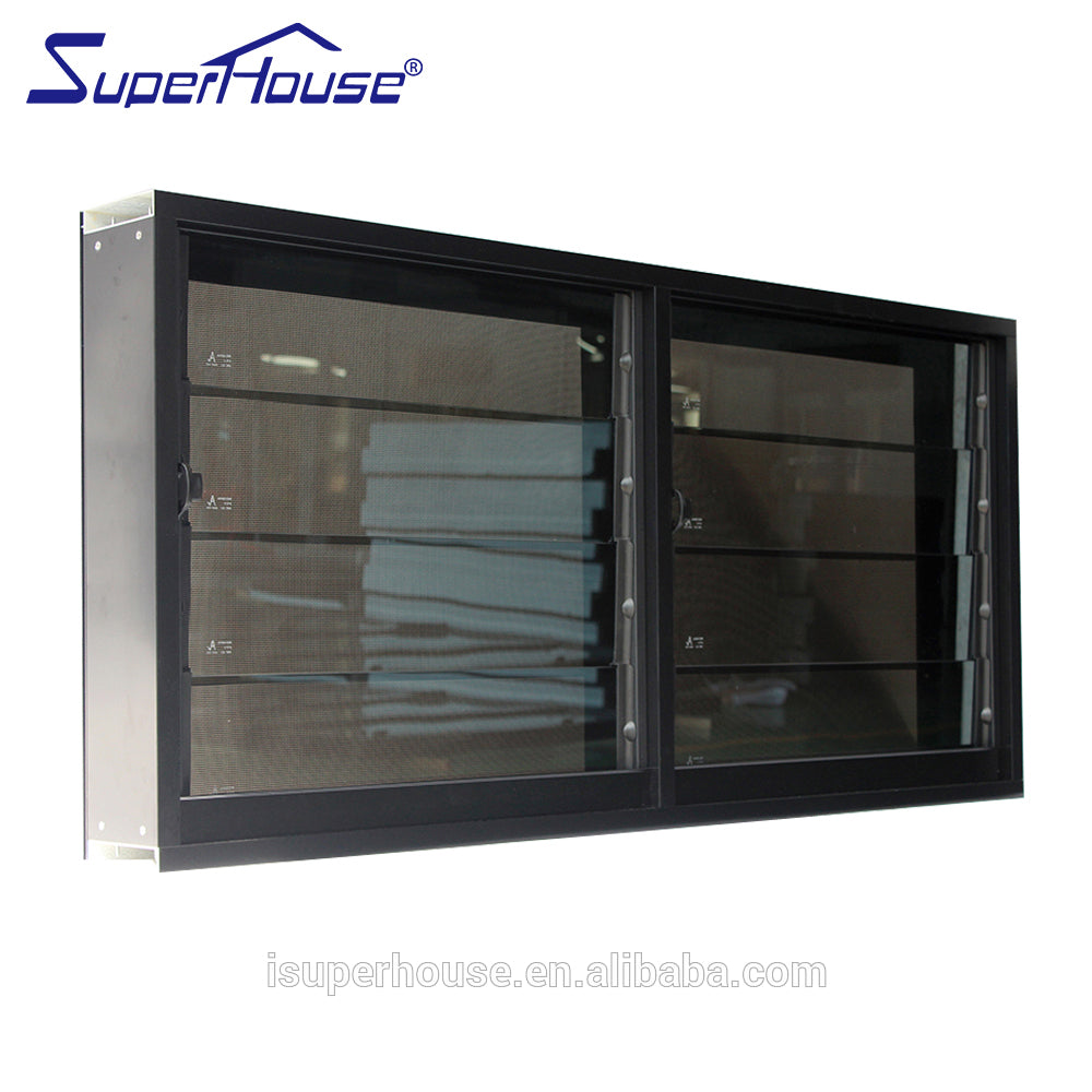 Suerhouse Superhouse aluminum frame glass louvre windows/shutters with louvres with Glass Louvres Frame System