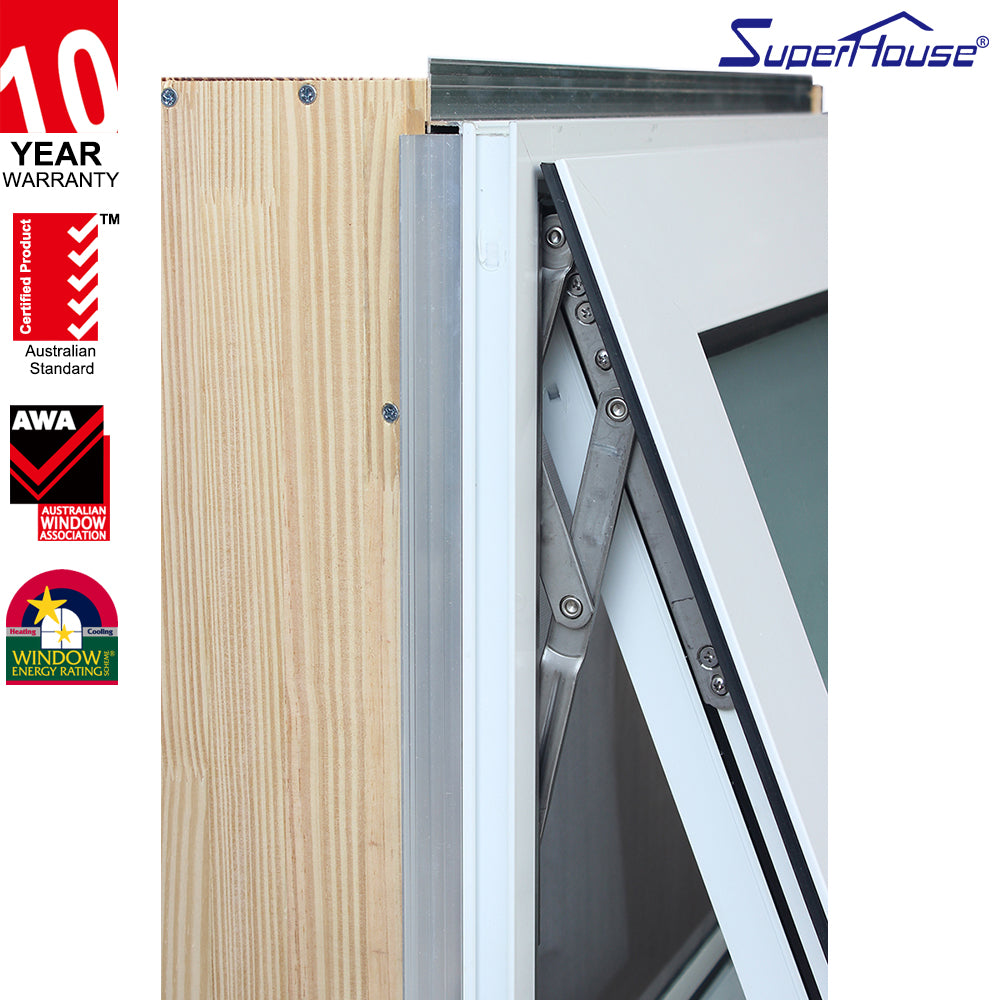 Suerhouse Easy installed frosted glass small aluminum toilet awning window for hotsale