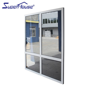 Superhouse EU standard commercial system large size aluminum fixed window with double glass