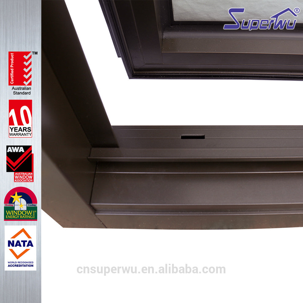 Superwu aluminum window extrusion profile sound proof awning windows United States