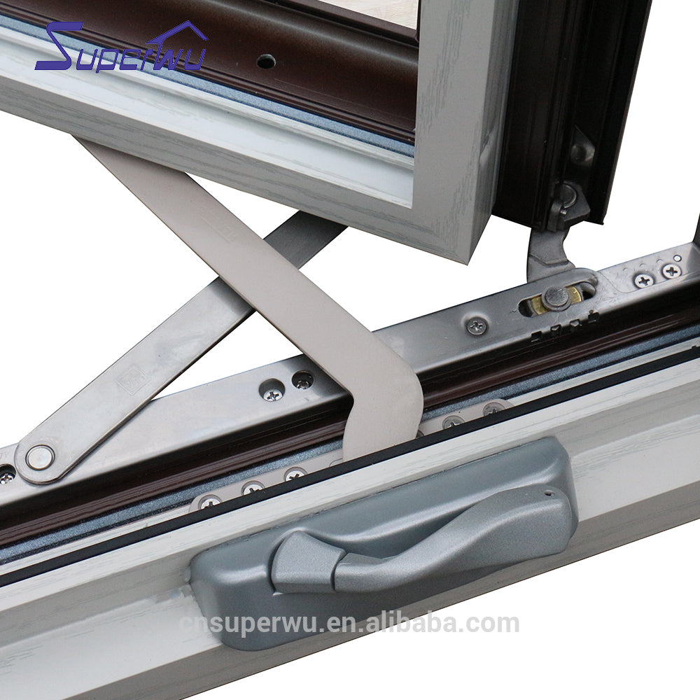 Superwu Top grade American crank hardware Aluminum Casement Window with NFRC standard