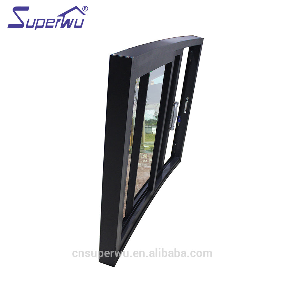 Superwu Made in china corrosion resistant aluminum window manufacturer low-E glass arched sliding aluminum windows