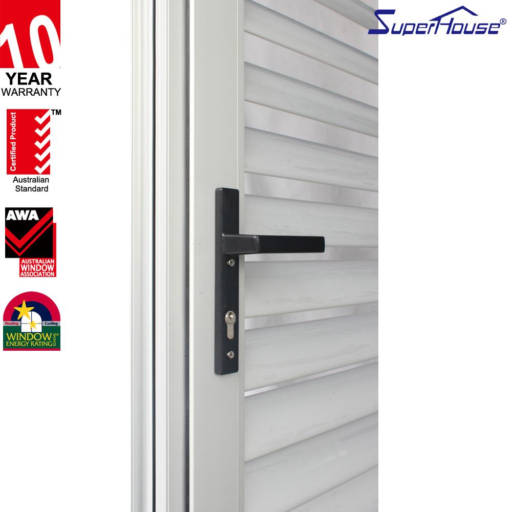 Superhouse AS2047 aluminium glass hinged door for house cheap price door and window