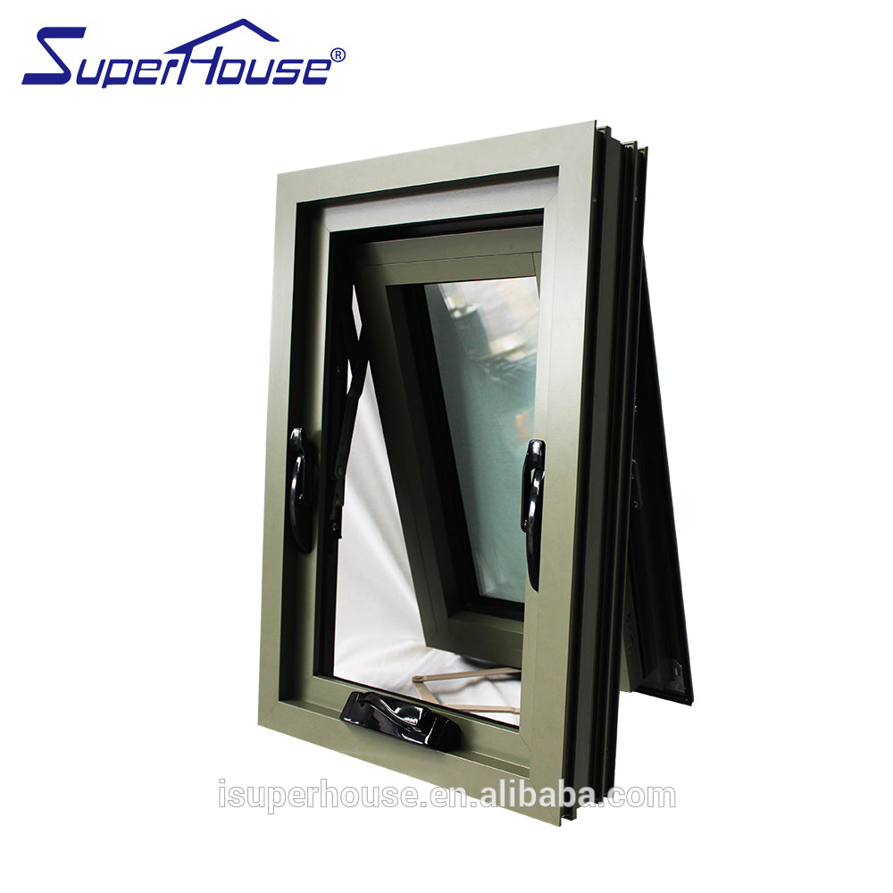 Superhouse Bronze colour Aluminum Glass Awning window Residential