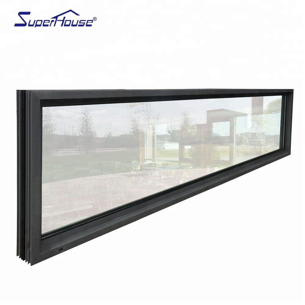 Superhouse US standard dtrong quality bullet proof detection aluminum fixed window with laminated glass