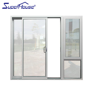 Suerhouse Low Price Vertical Frameless Automatic Sensor Glass Sliding Door SLIDING DOORS Partition Doors Aluminum Alloy Graphic Design