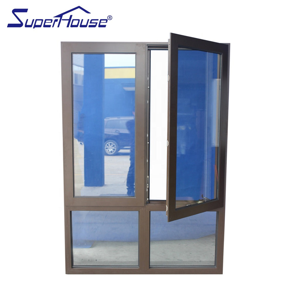 Superhouse Customize color brown color bronze color aluminum windows