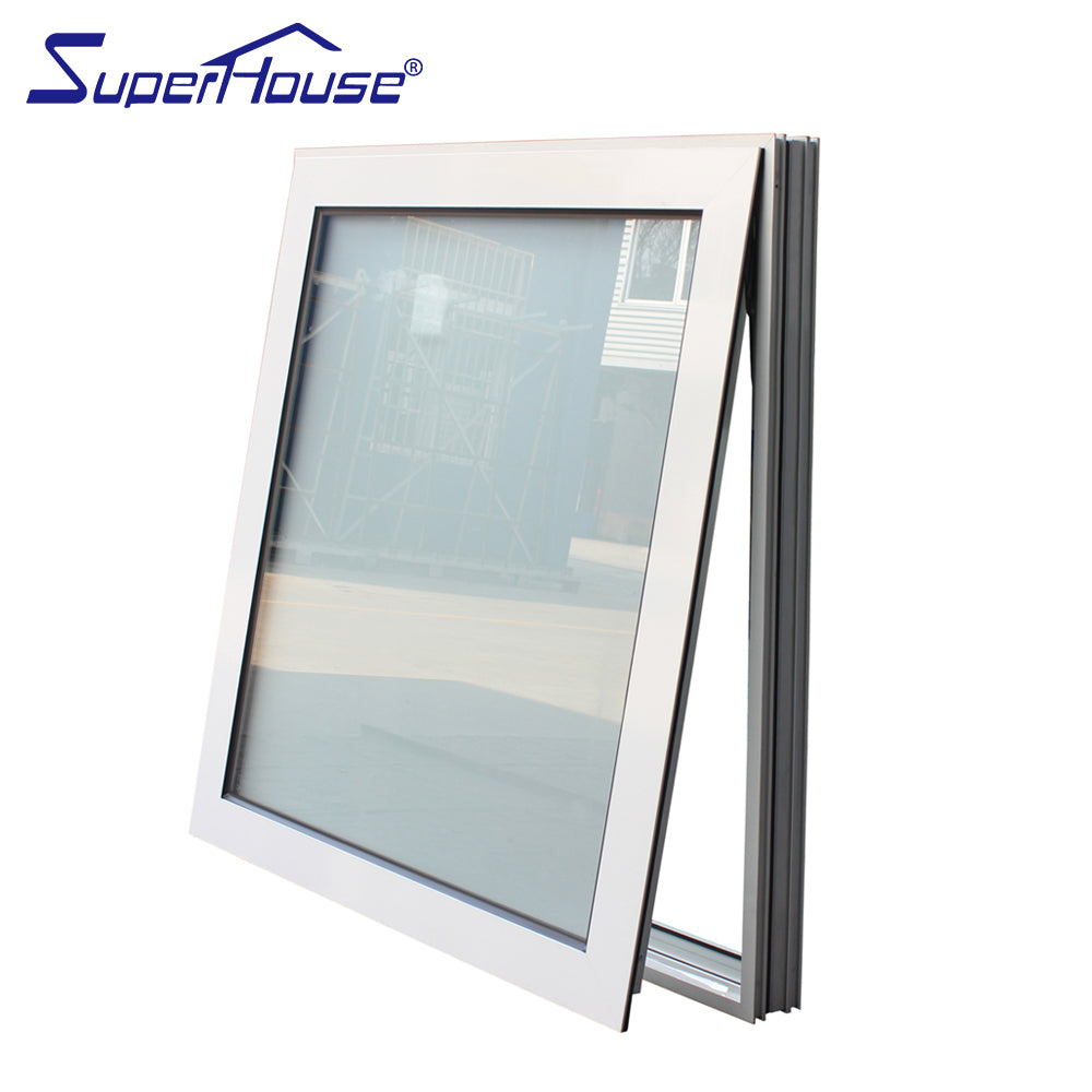 Suerhouse Shanghai Factory Australia AS2047 Standard Awning Window Double Hollow Glass Aluminium Awning Window