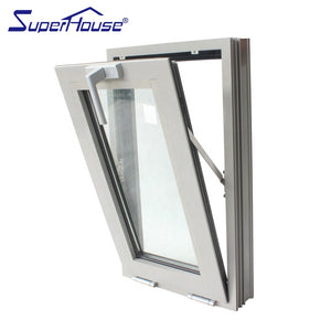 Superhouse EU market most popular Passive House system aluminum tilt turn window with tinted glass