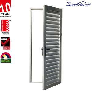 Suerhouse AS2047 standard swing open style pvc louvre french doors