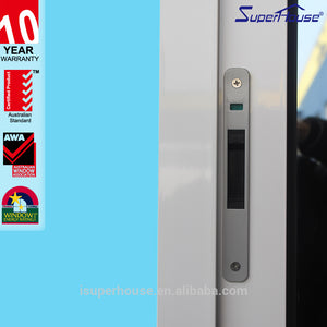 Superhouse AS2047 aluminium frame sliding glass window with mosquito net with high quality