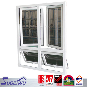 Superwu Au & Nz upvc tempered glass double glazed casement windows