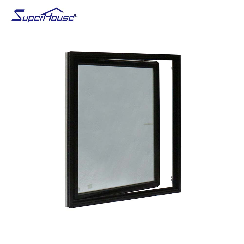 Superwu Aluminum black and white color tilt and turn window wholesale aluminum windows best quality