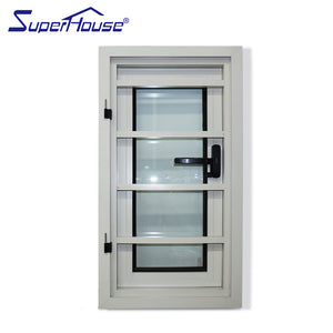 Superhouse Anti theft bar aluminium clear glass casement window
