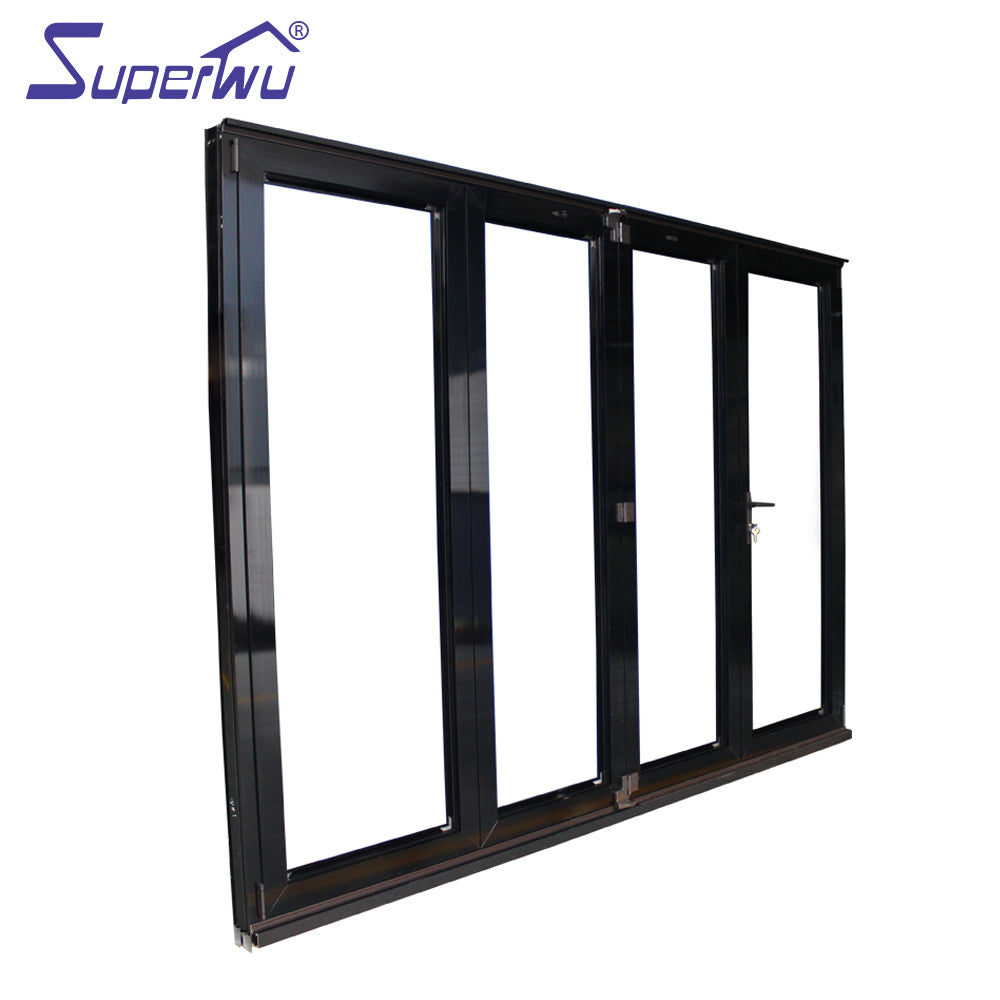 Superwu European double glazing aluminum bi folding doors price