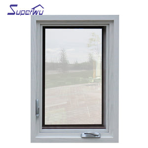 Superwu American design aluminium alloy casement window horizontal opening window with American standard