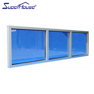 Superhouse Hot selling glass aluminum fixed window windows with louver for vent manufacturer