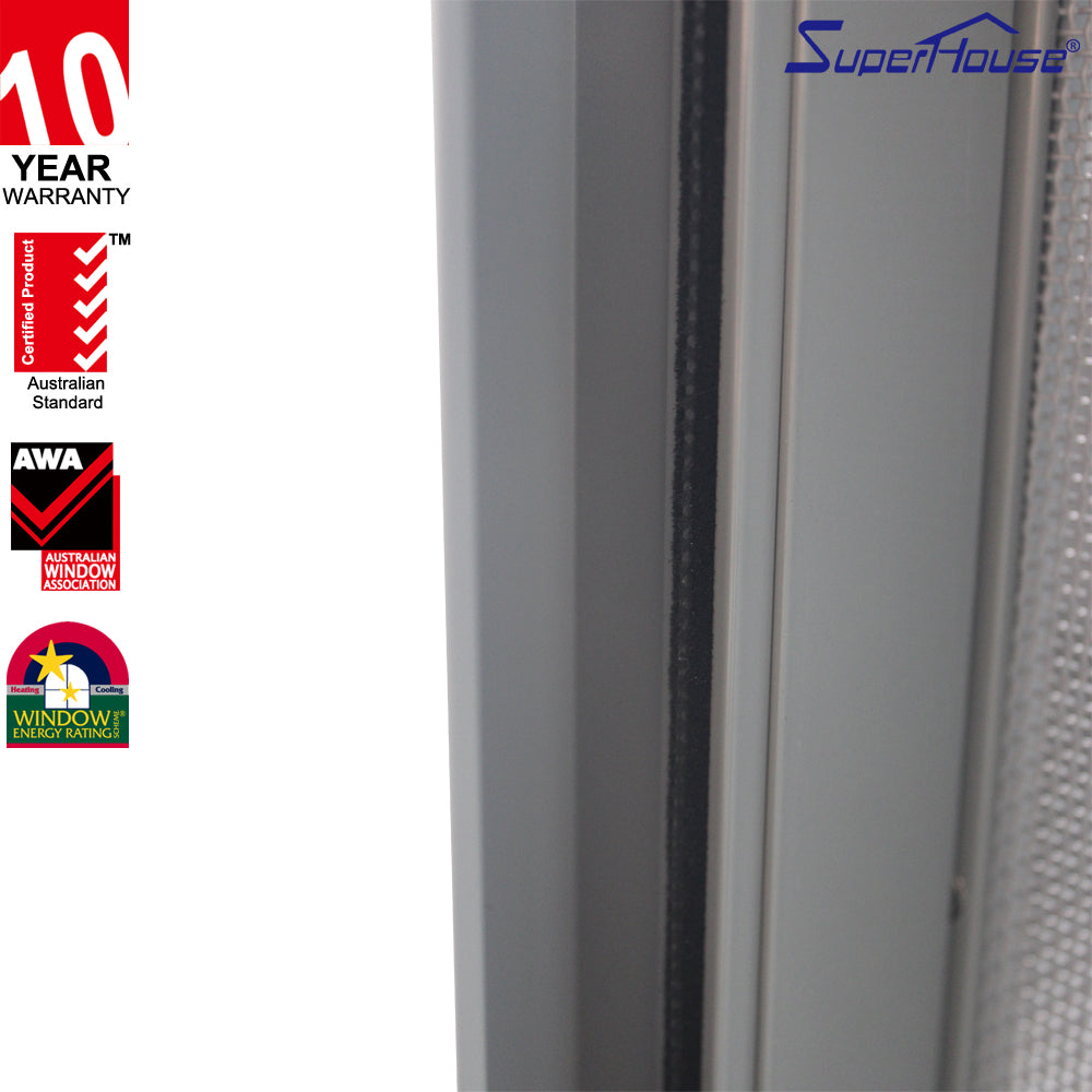 Superhouse Aluminum glass sliding windows With Thermal break profile