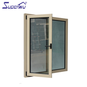 Superwu Latest design aluminium tilt and turn window of white color with fixed window