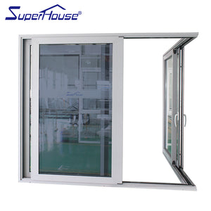 Superwu Factory supply standard double glazed corner aluminum sliding doors special design
