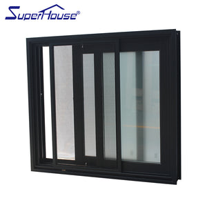 Superhouse Residential price thermal break Low-E glass aluminum sliding window with screen