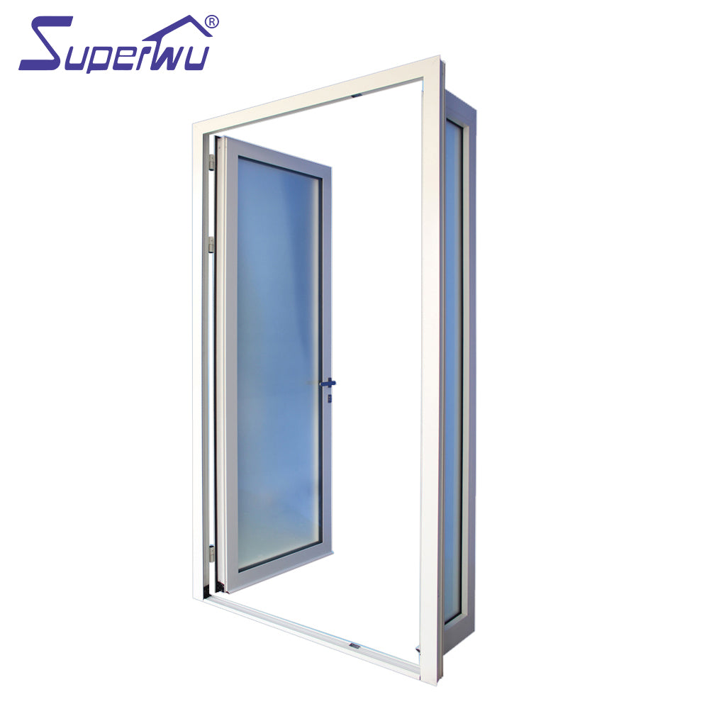 Superwu Hurrican proof hand-operated aluminum double glazing casement door