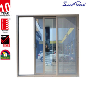 Superhouse 10 years USA America market experience to produce sliding door with grille aluminum door