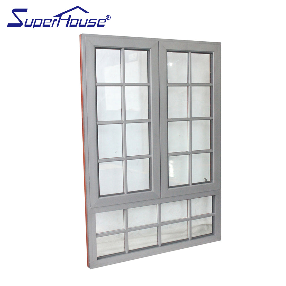 Superhouse North America NFRC and NOA standard high quality wood color thermal break double glass free sample casement windows