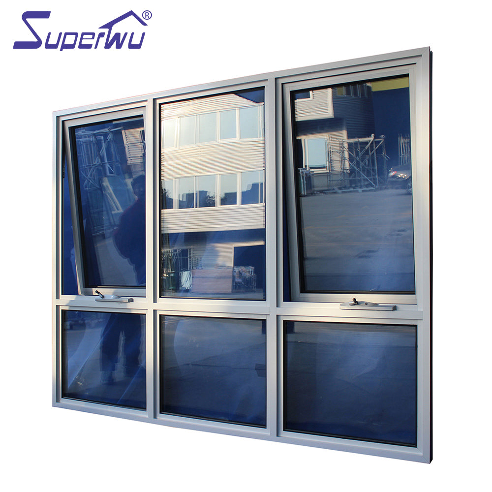 Superwu double glazed aluminum Sydneyn standard awning window for bathroom