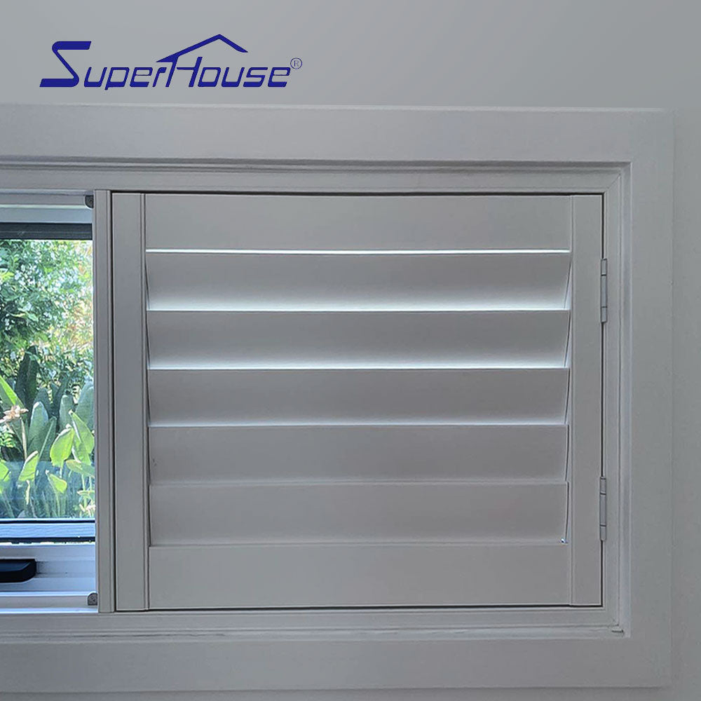 Superhouse Australia standard windows with exterior aluminum shutters