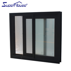 Superhouse Aluminum Hurricane Proof Glass Sliding Window with grill and cheaper price
