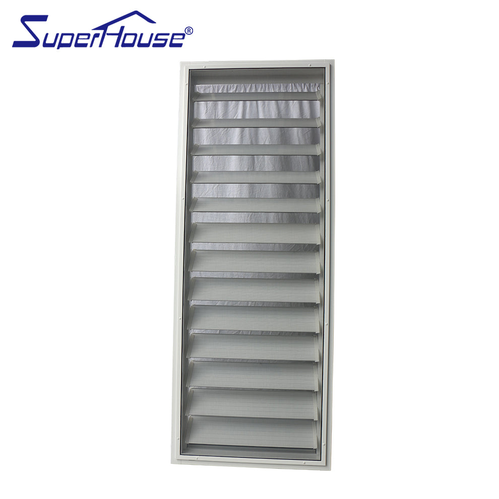 Superwu Aluminum insulated glass sun louver windows louvre window factory supply