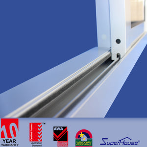 Superhouse China supplier double glass thermal break aluminium balcony sliding window