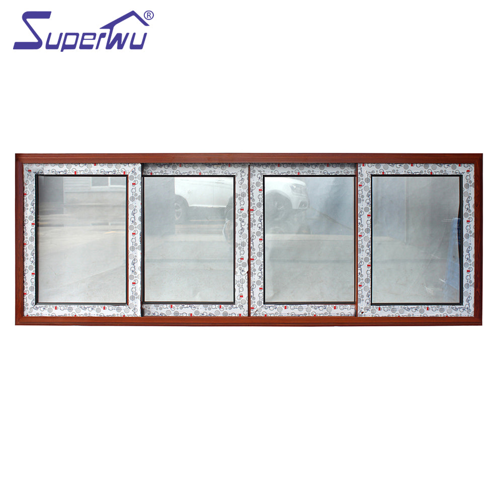Superwu Aluminum Glass Awning Windows Aluminum Sliding Tempered Laminated Double Triple Glazed Window