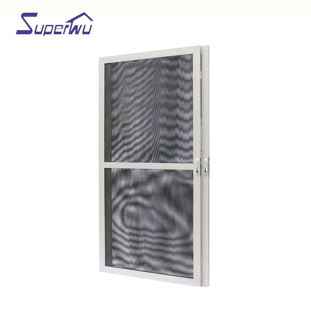 Superwu Australia popular design aluminium grid aluminium frame screen door insect mesh steel wire mesh