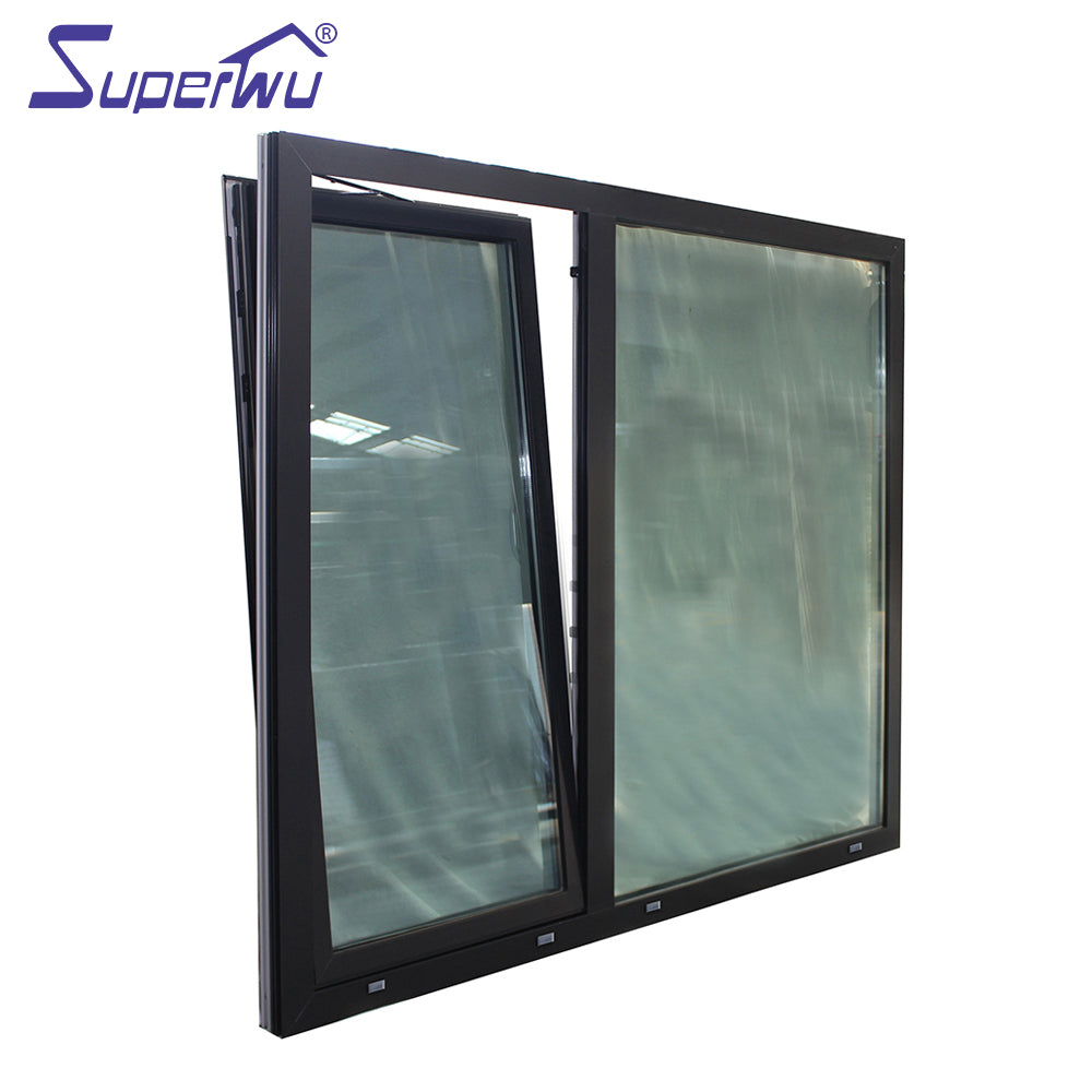 Superwu Heat Insulation High Quality Windows Aluminum Tilt-Turn Glass Windows