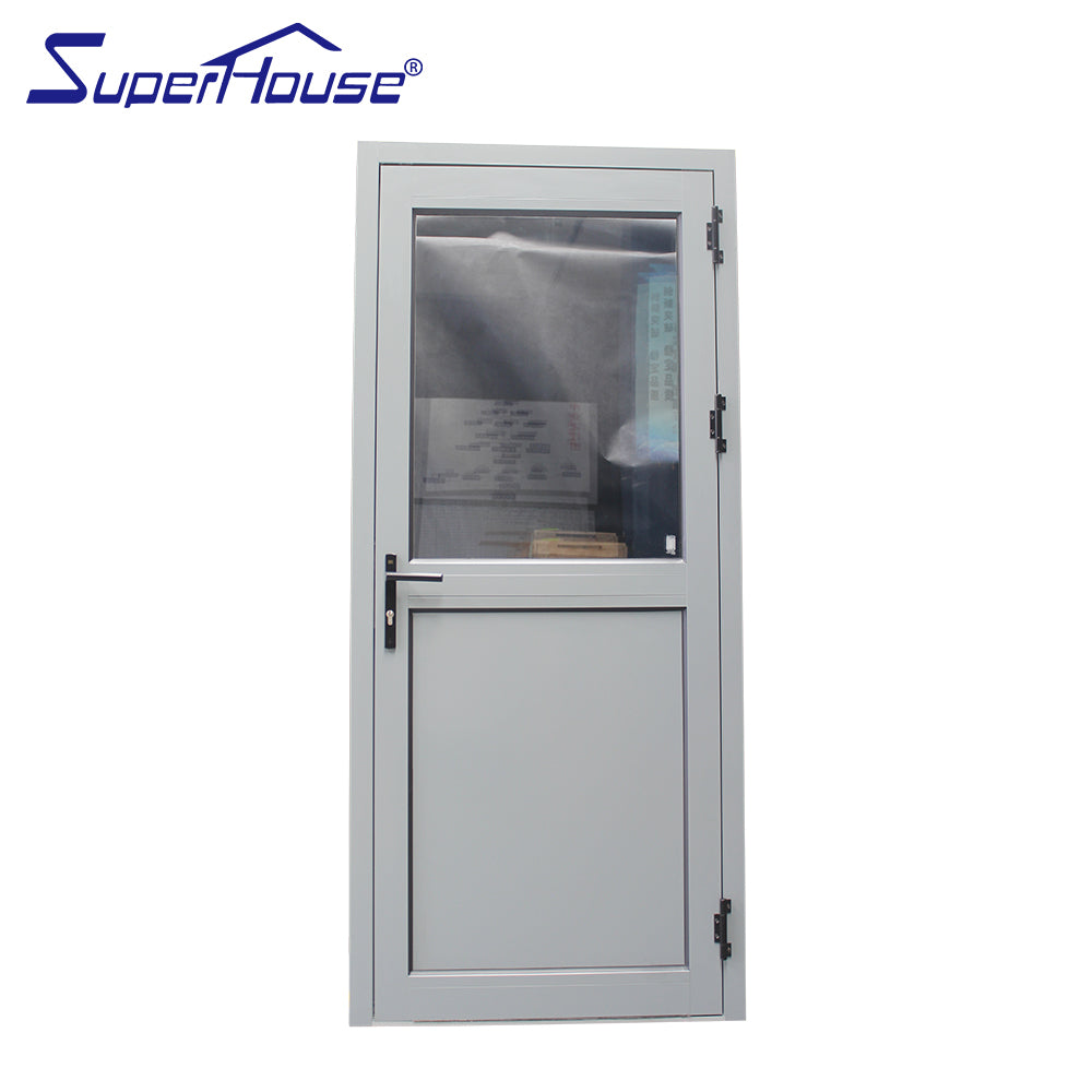 Superwu Wholesale half glass half aluminum-plastic board hinge doors double glass doors