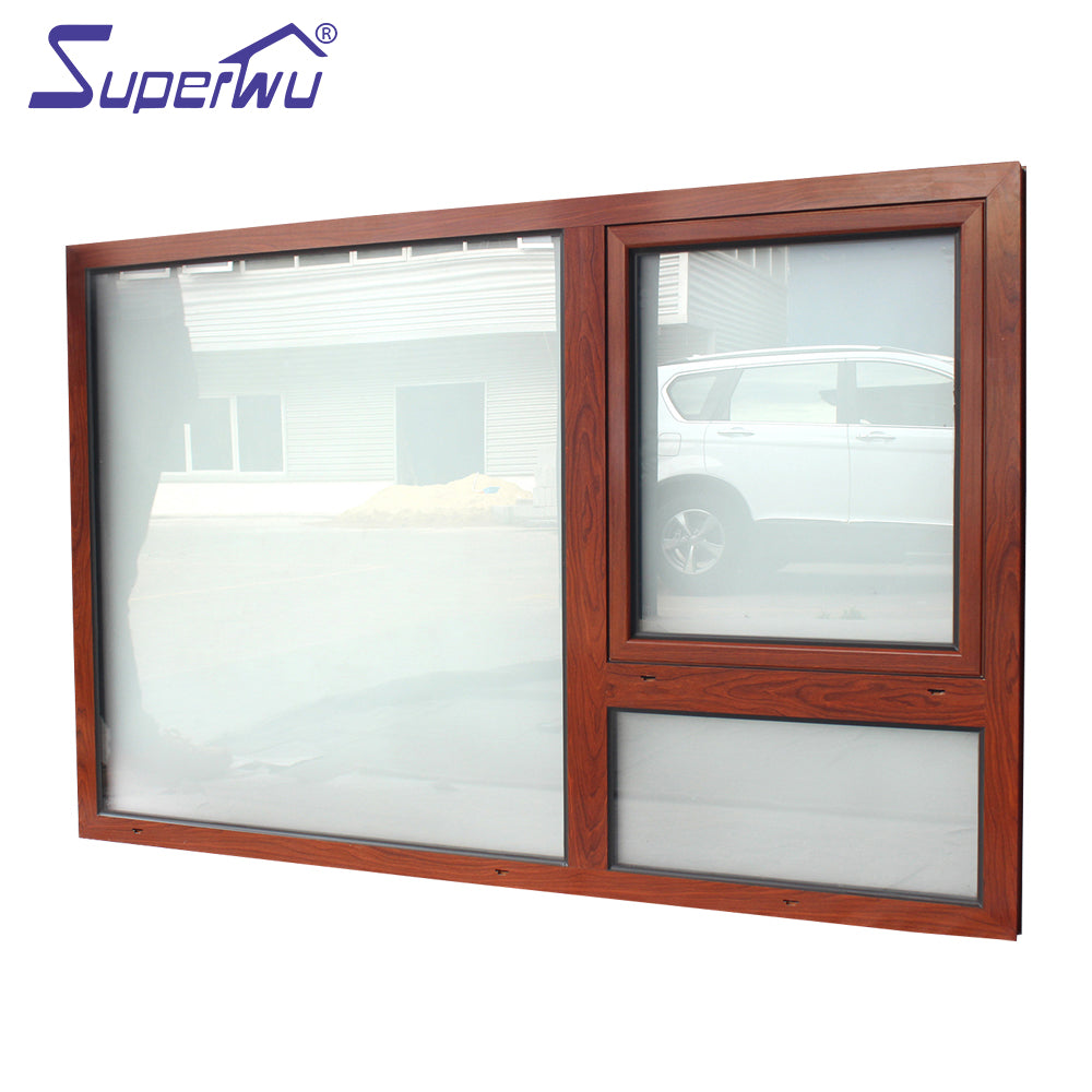 Superwu Hurrican proof Aluminum casement windows with Germany import handle and latch