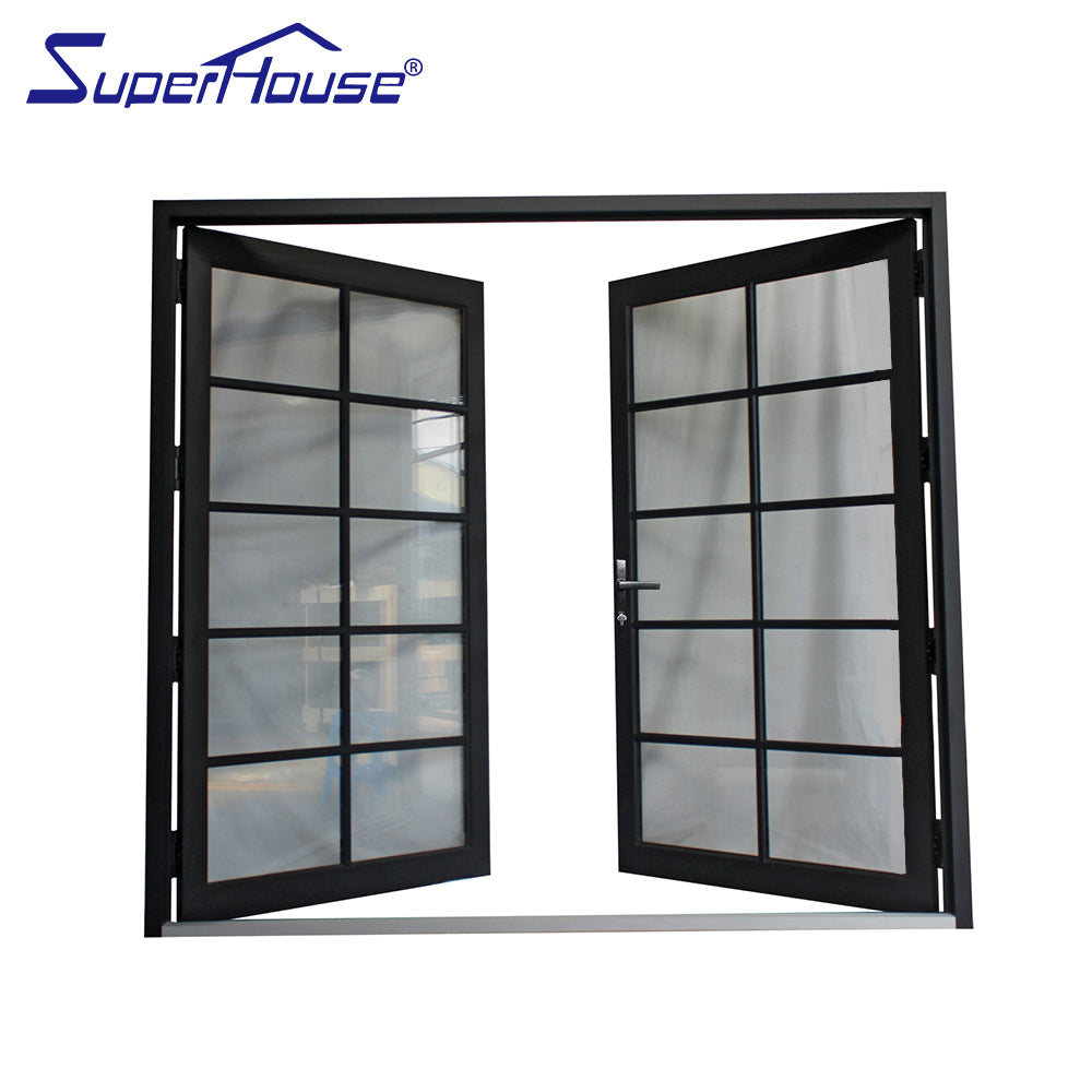 Superhouse AS2047 NFRC AAMA NAFS NOA standard thermal break double glazed swing doors