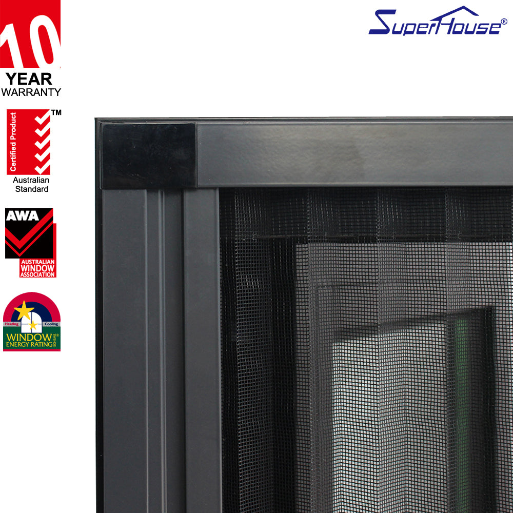 Superhouse American style aluminum frame Double glazing casement window with tinted glass