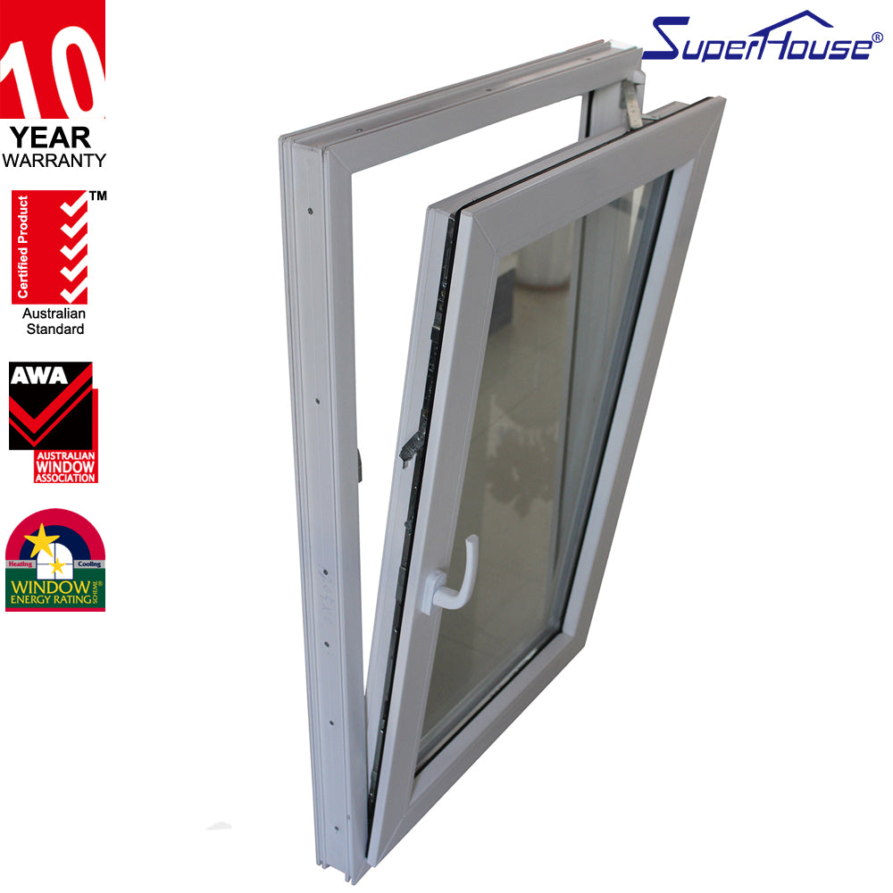 Superhouse North European Style Aluminum Framed Tilt&Turn Window With European Hardware System