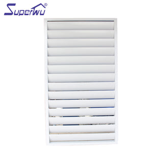 Superwu Lowest Price aluminum french exterior sound proof window louver components aluminum shutter window